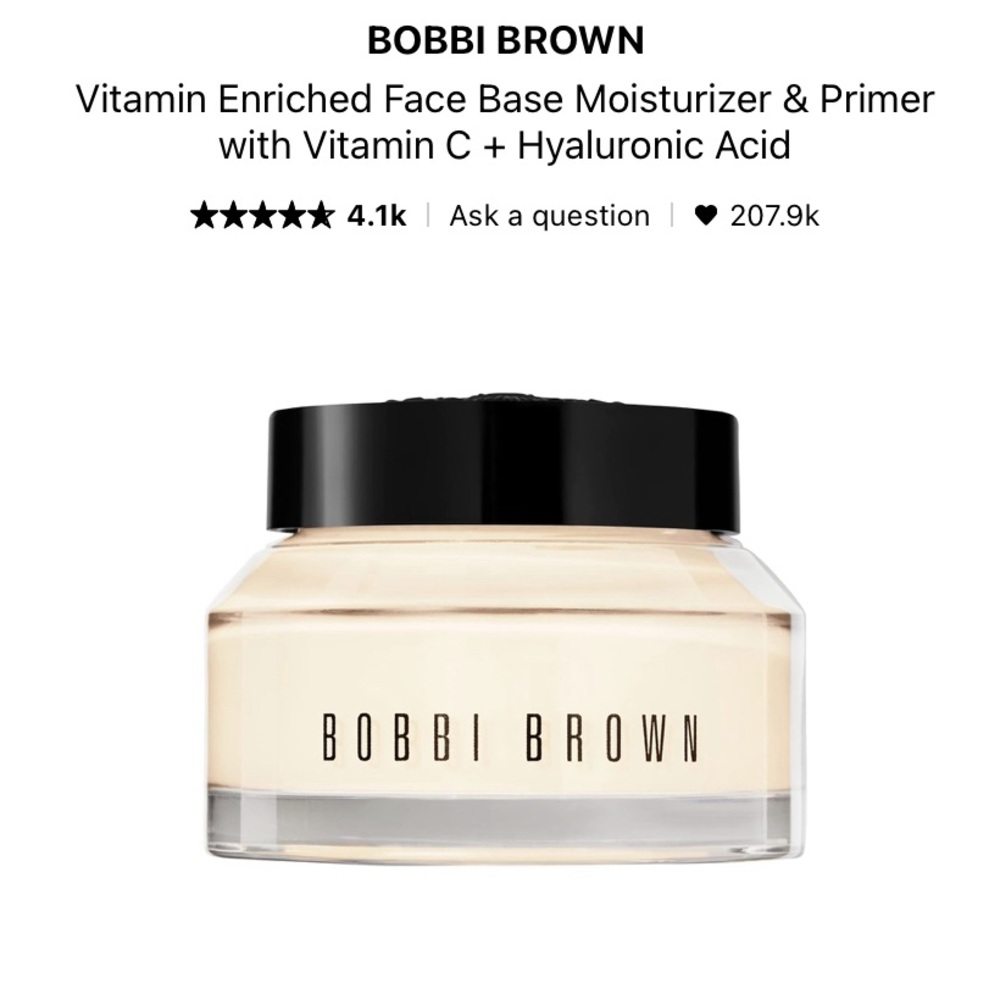Bobbi Brown vitamin Enriched face base moisturizing 1.7 oz
